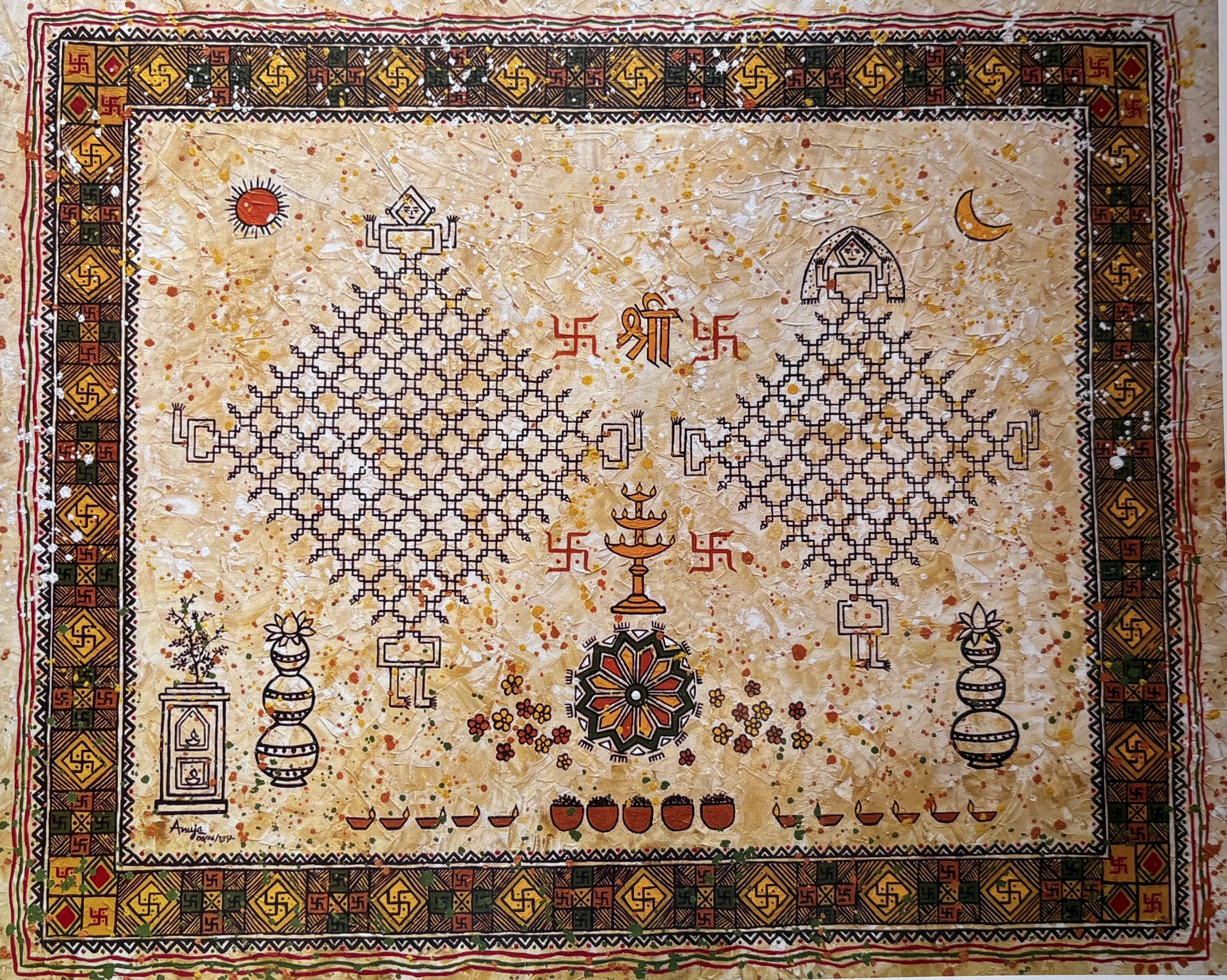 Surati -  Folk art of Bundelkhand - Fine Art Print